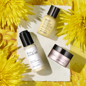 Packaging de l'ensemble de soins visage philosophy