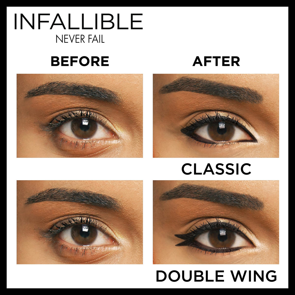 Packaging de l'eyeliner L'Oreal Paris, noir, 0,008 oz