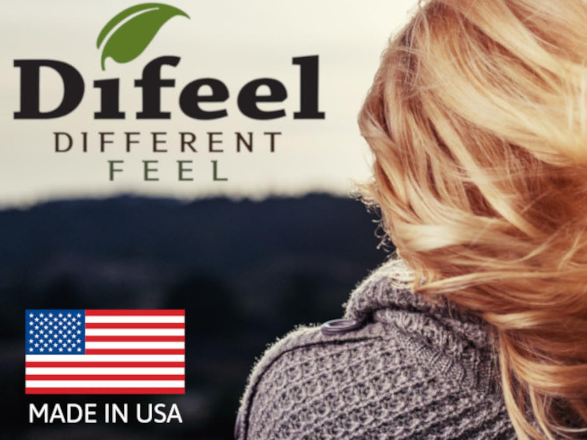 Packaging de l'huile capillaire Difeel avec étiquette visible
