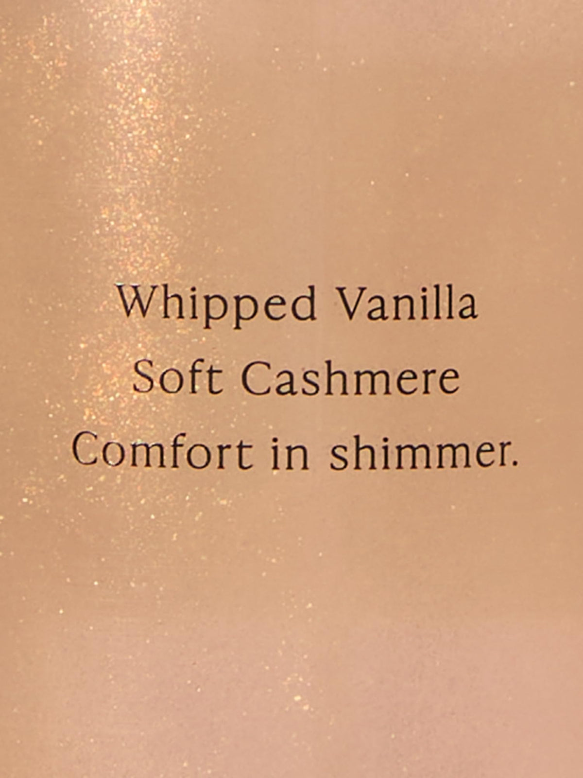 Packaging de la brume parfumée Victoria's Secret Bare Vanilla Shimmer