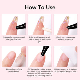 Packaging de la colle à ongles CurvLife et dissolvant