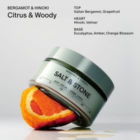 Packaging de la crème corporelle Salt & Stone