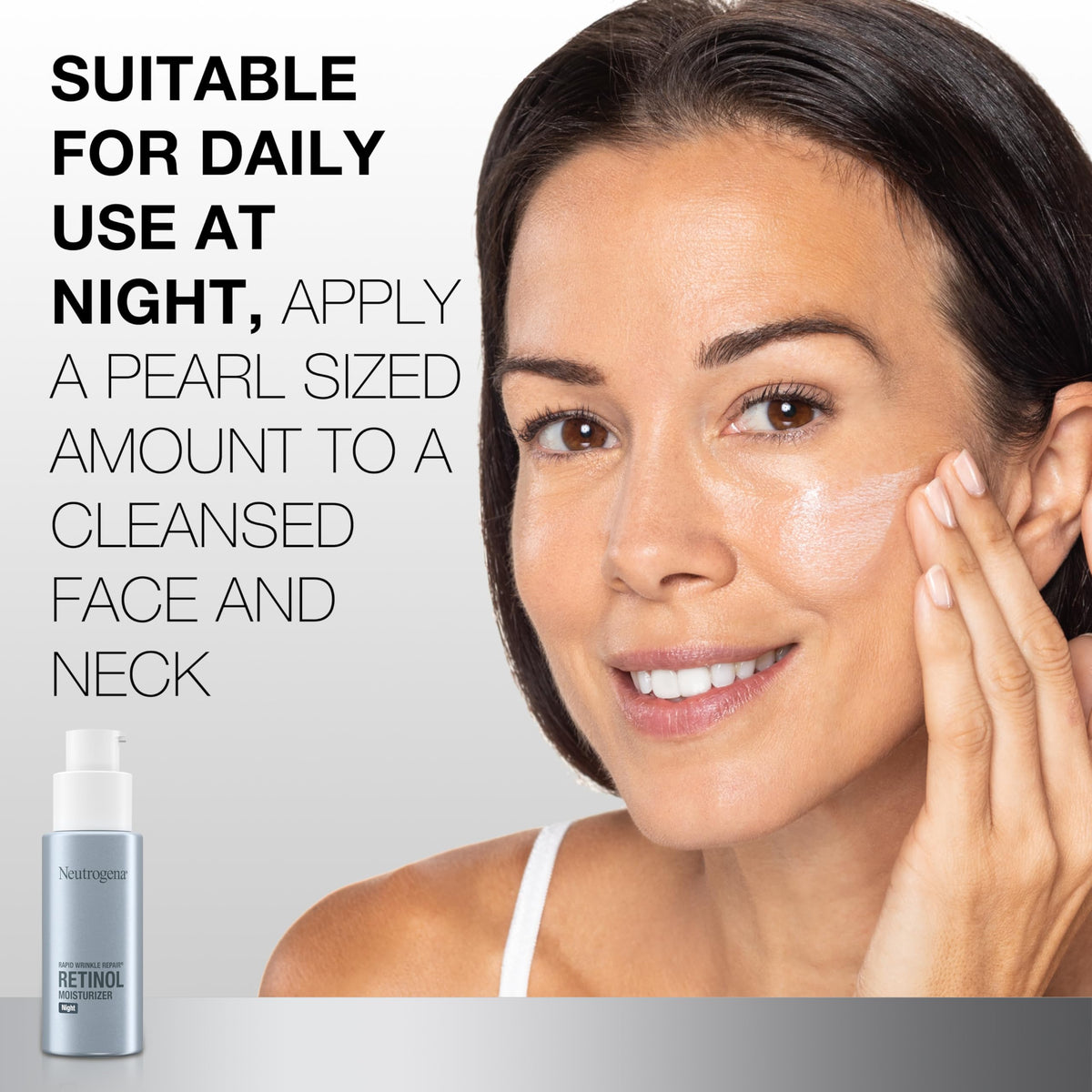 Packaging de la crème de nuit Neutrogena avec informations