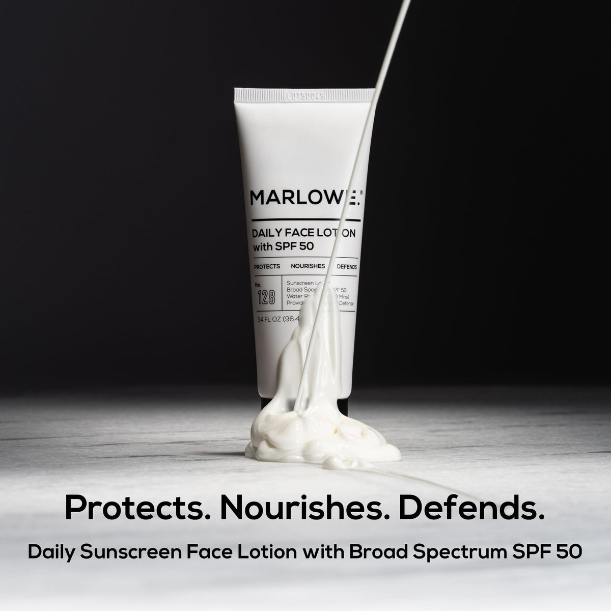 Packaging de la crème hydratante visage MARLOWE. avec SPF 50