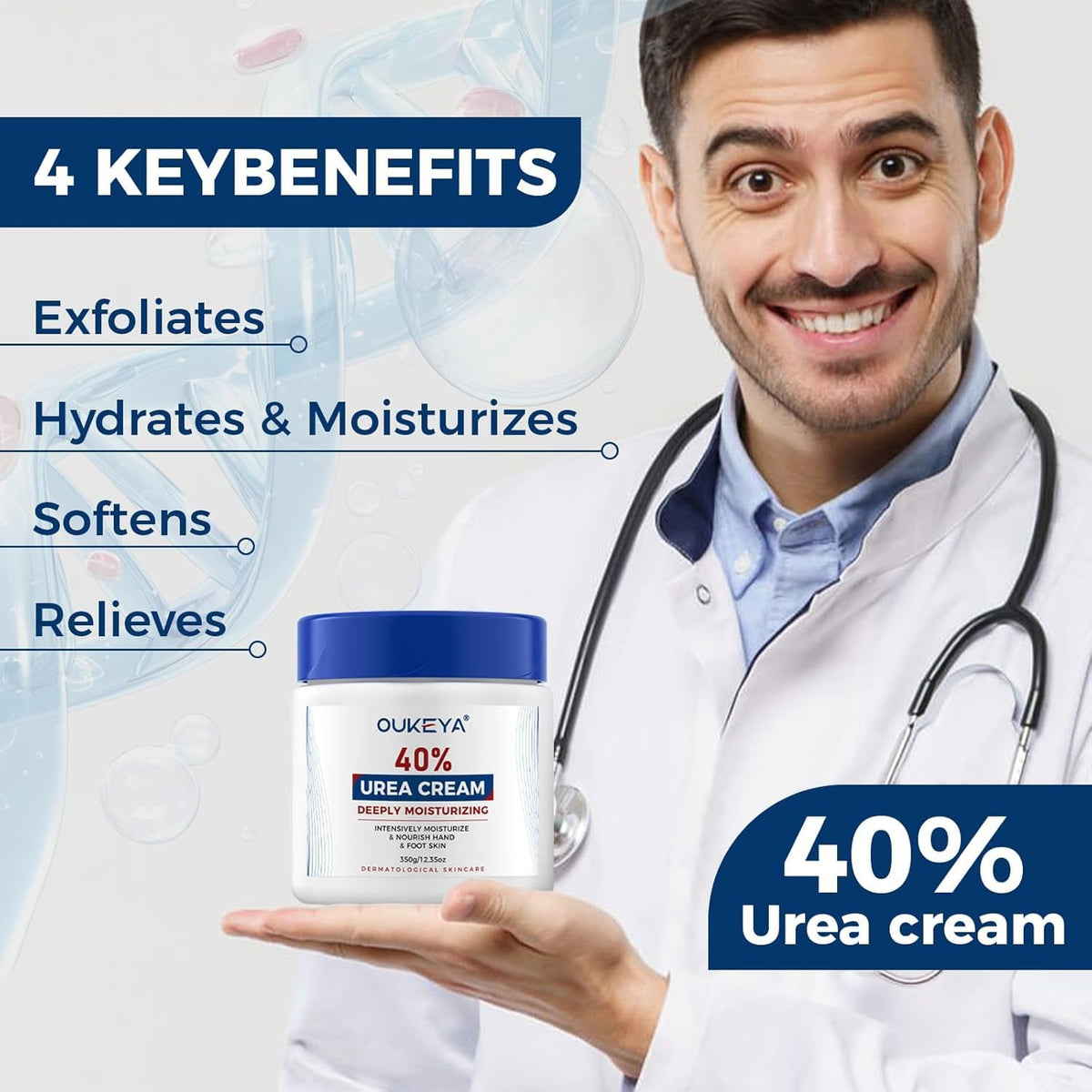 Packaging de la crème OUKEYA Urea 40%