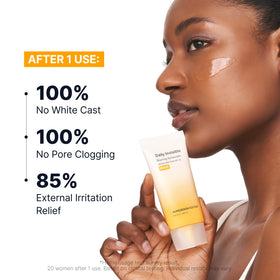 Packaging de la crème solaire invisible SPF 40