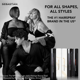 Packaging de la laque Professional Sebastian Shaper Mini sur fond neutre