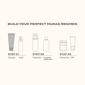 Packaging de Murad Nettoyant Exfoliant AHA/BHA sur une surface réfléchissante