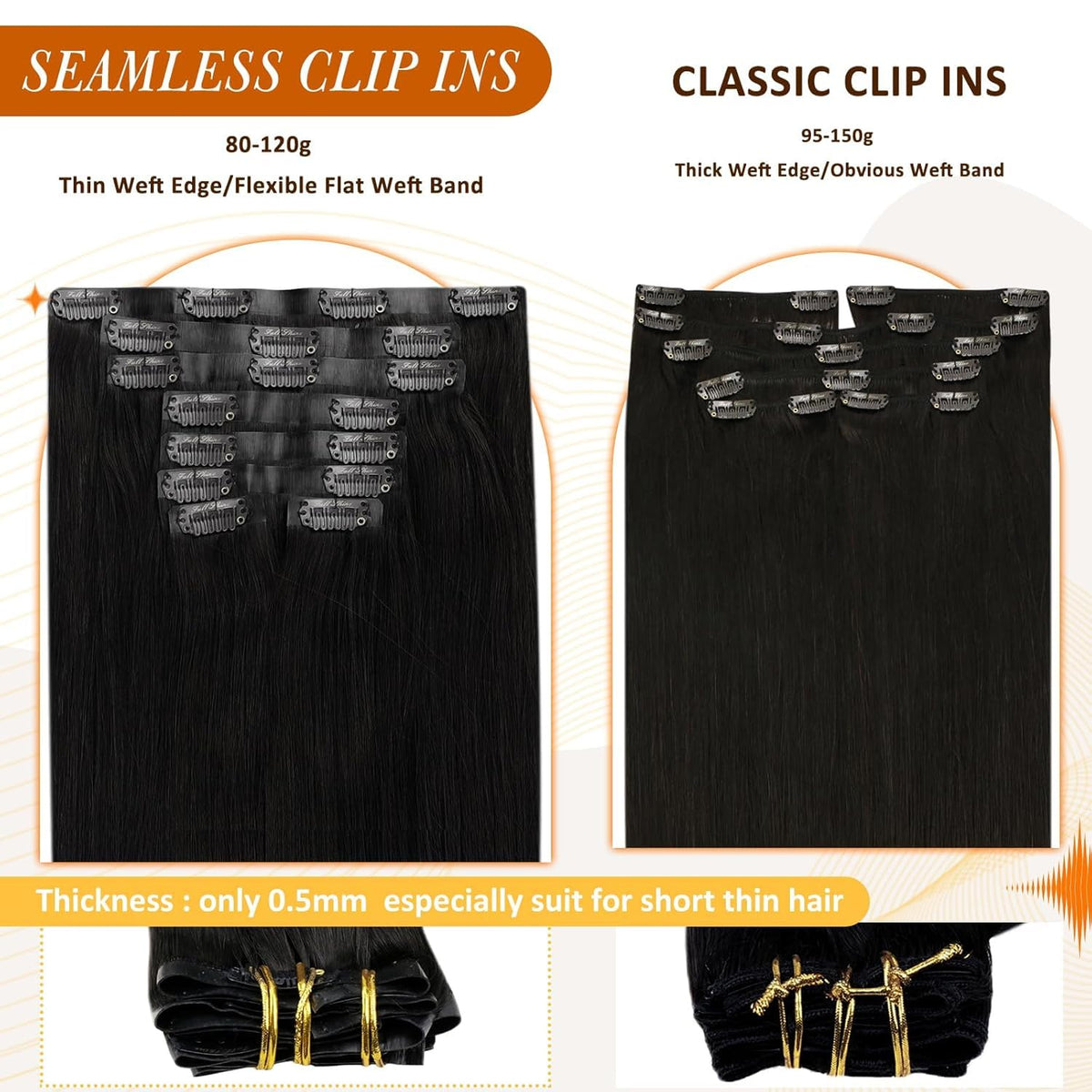 Packaging des extensions de cheveux Full Shine