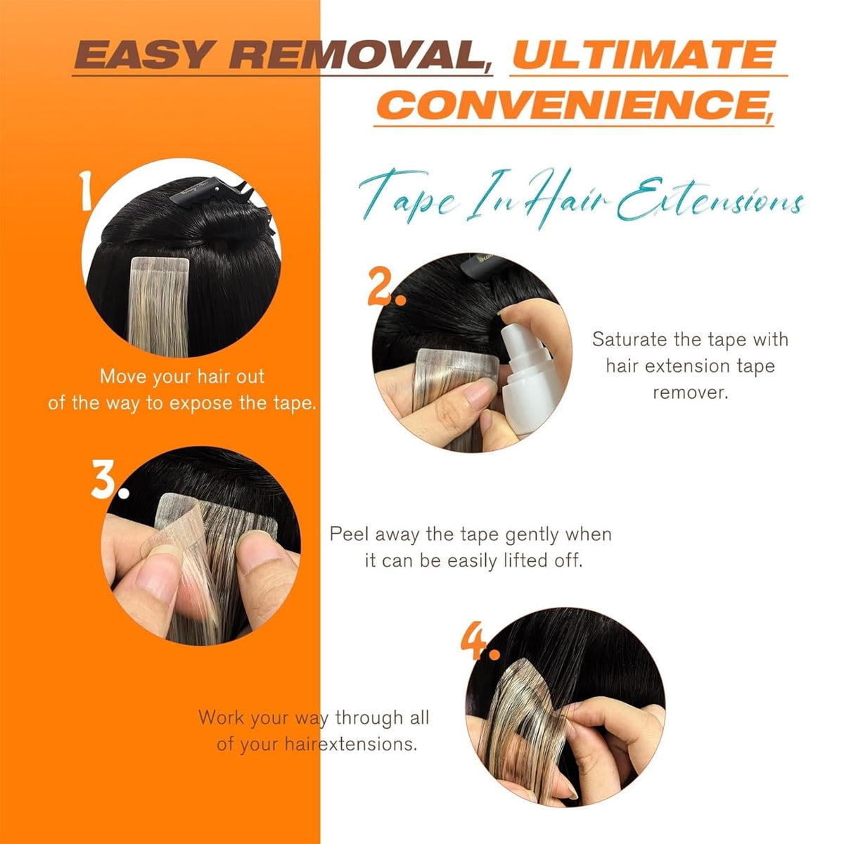 Packaging des extensions de cheveux Sunny Hair