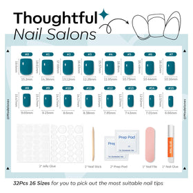 packaging des faux ongles modelones Hazy Blue