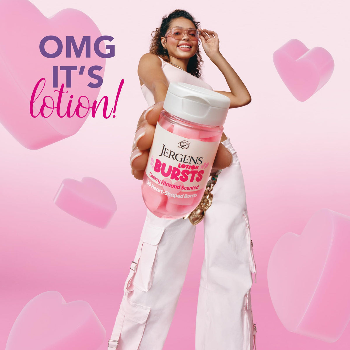 Packaging des Lotion Bursts Jergens Cerise Amande