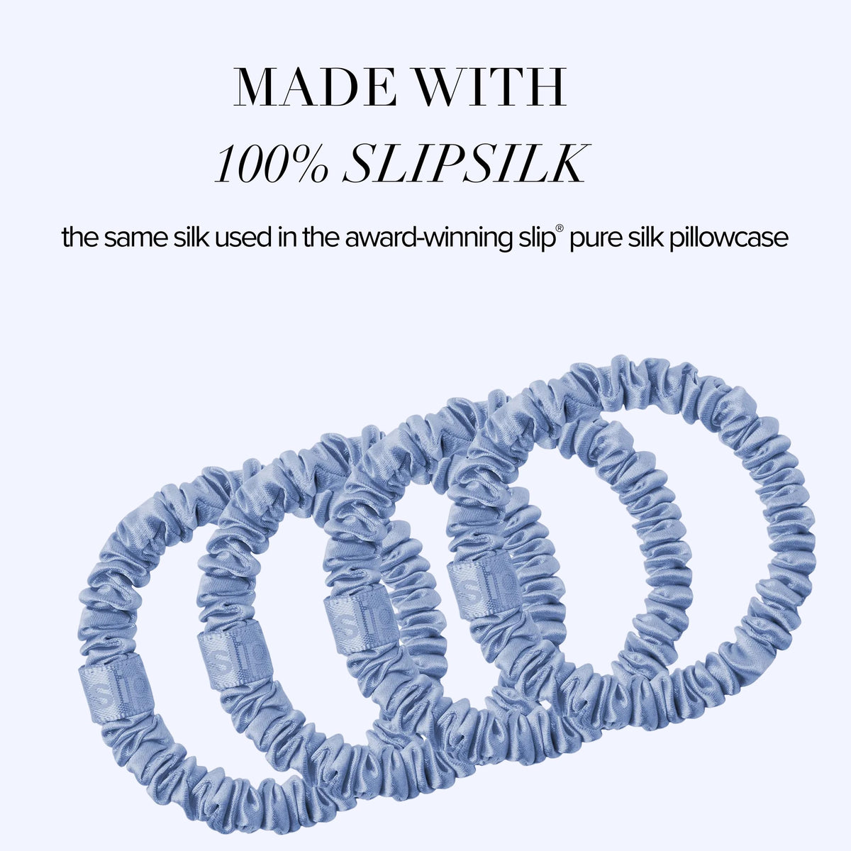 Packaging des scrunchies en soie SLIP, élégant et moderne