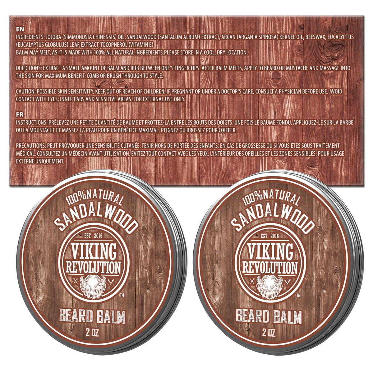 Packaging du baume à barbe Viking Revolution en duo