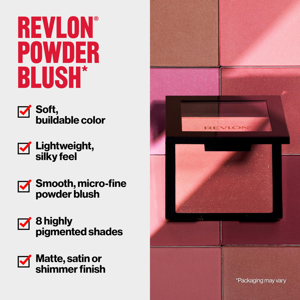 Packaging du blush poudre REVLON 033 Very Berry