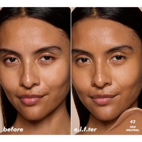 Packaging du correcteur satiné e.l.f. avec étiquettes visibles