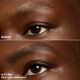 Packaging du crayon à sourcils e.l.f. avec logo et informations