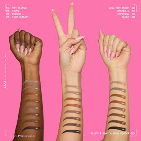 Packaging du crayon à sourcils NYX Fluff & Snatch