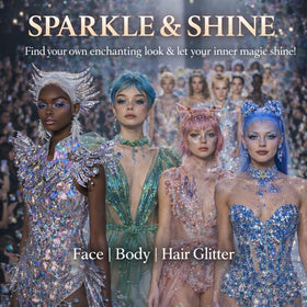 Packaging du gel brillant corporel holographique Angels Beauty
