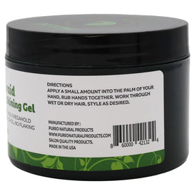 Packaging du gel brillant Neatbraid de Pure O sur fond neutre