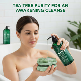 Packaging du gel douche au tea tree Botanic Hearth