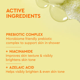 Packaging du gel douche éclaircissant BYOMA