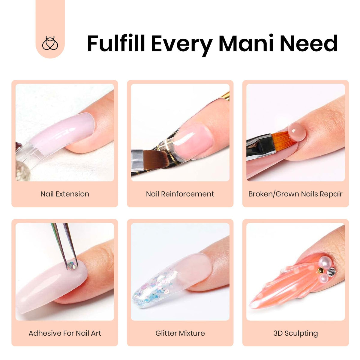 Packaging du kit d'extension d'ongles Beetles