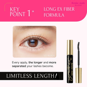 Packaging du mascara Heroine Make avec informations produit