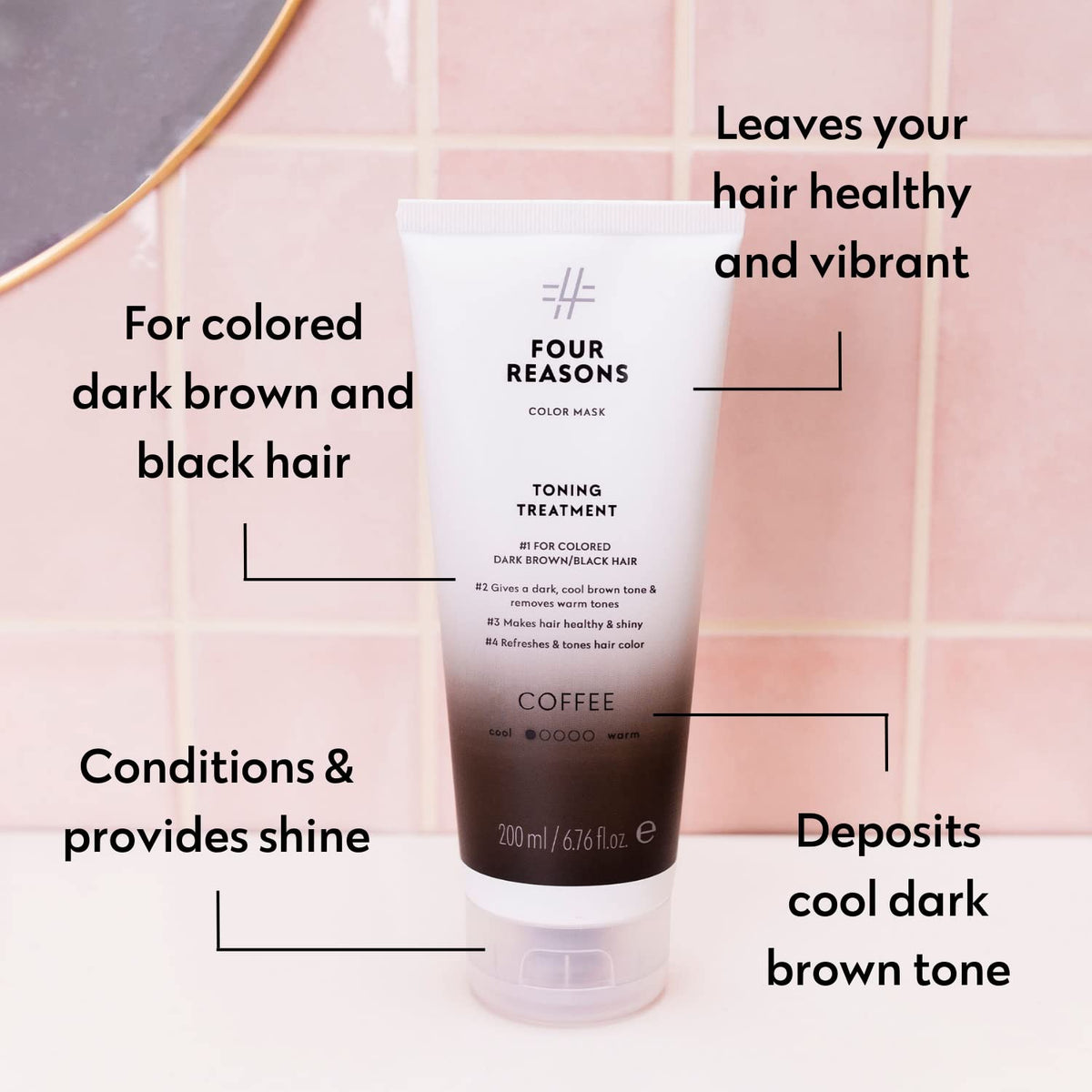 Packaging du Masque Colorant FOUR REASONS Coffee
