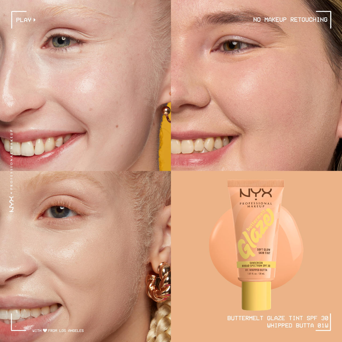 Packaging du NYX Buttermelt Glaze Teint Hydratant
