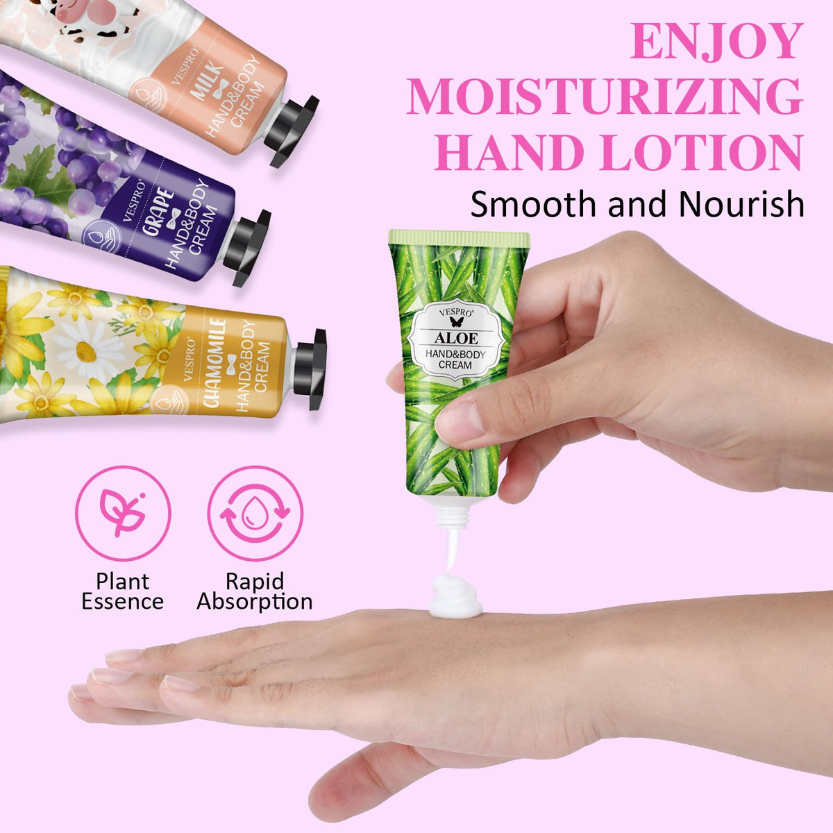 Packaging du set de crèmes pour les mains VESPRO