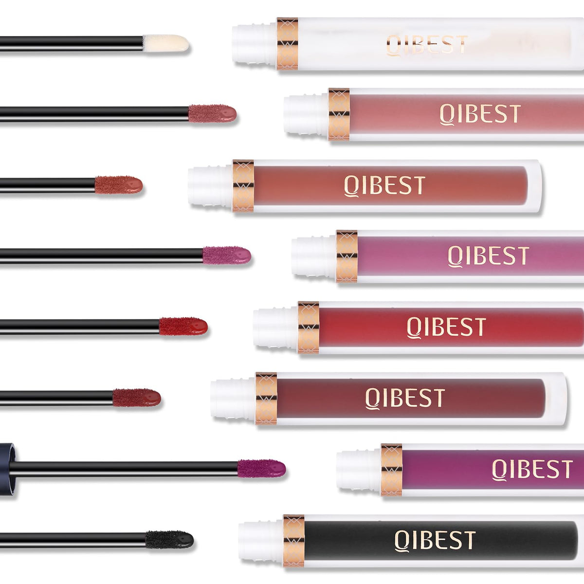 Packaging du set de rouges à lèvres QiBest