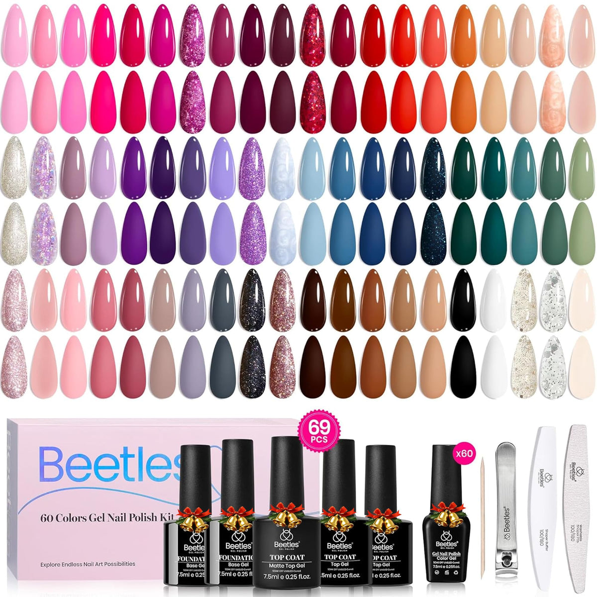Packaging du set de vernis à ongles en gel beetles
