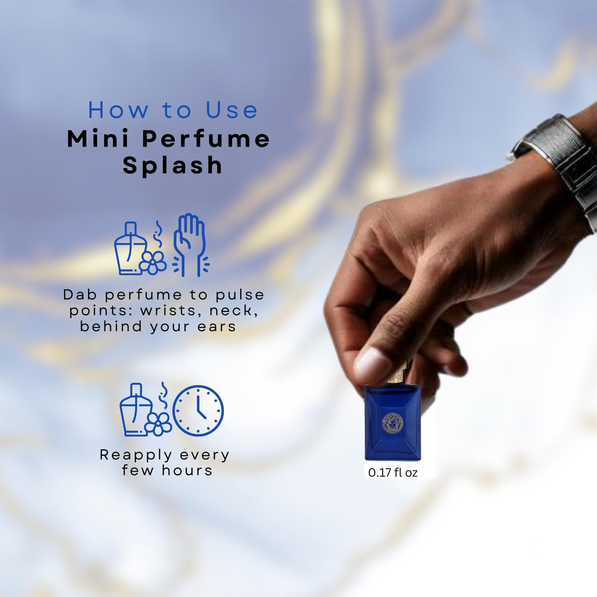 Packaging du set miniature Versace Dylan Blue pour hommes
