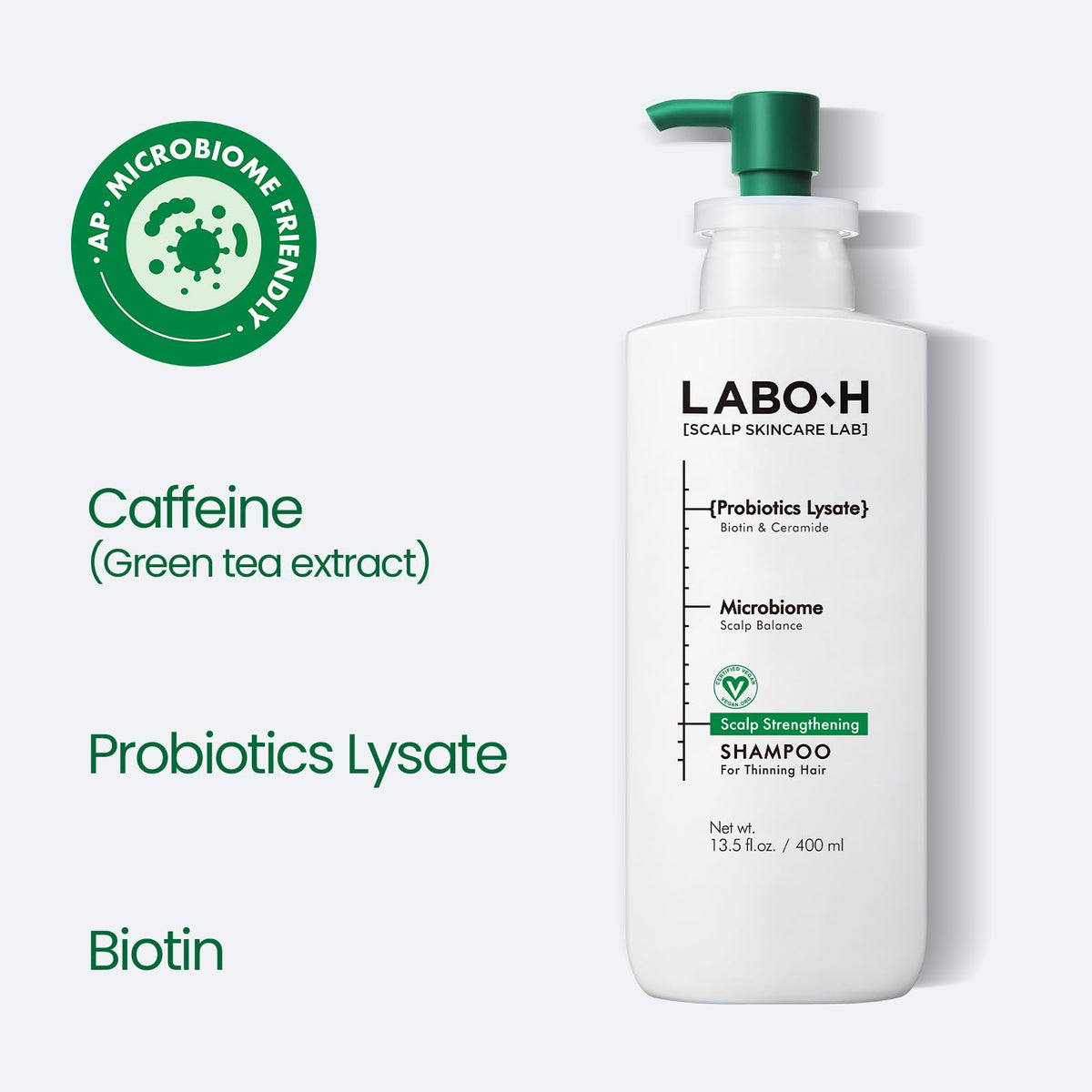 Packaging du Shampooing LABO-H avec décorations naturelles