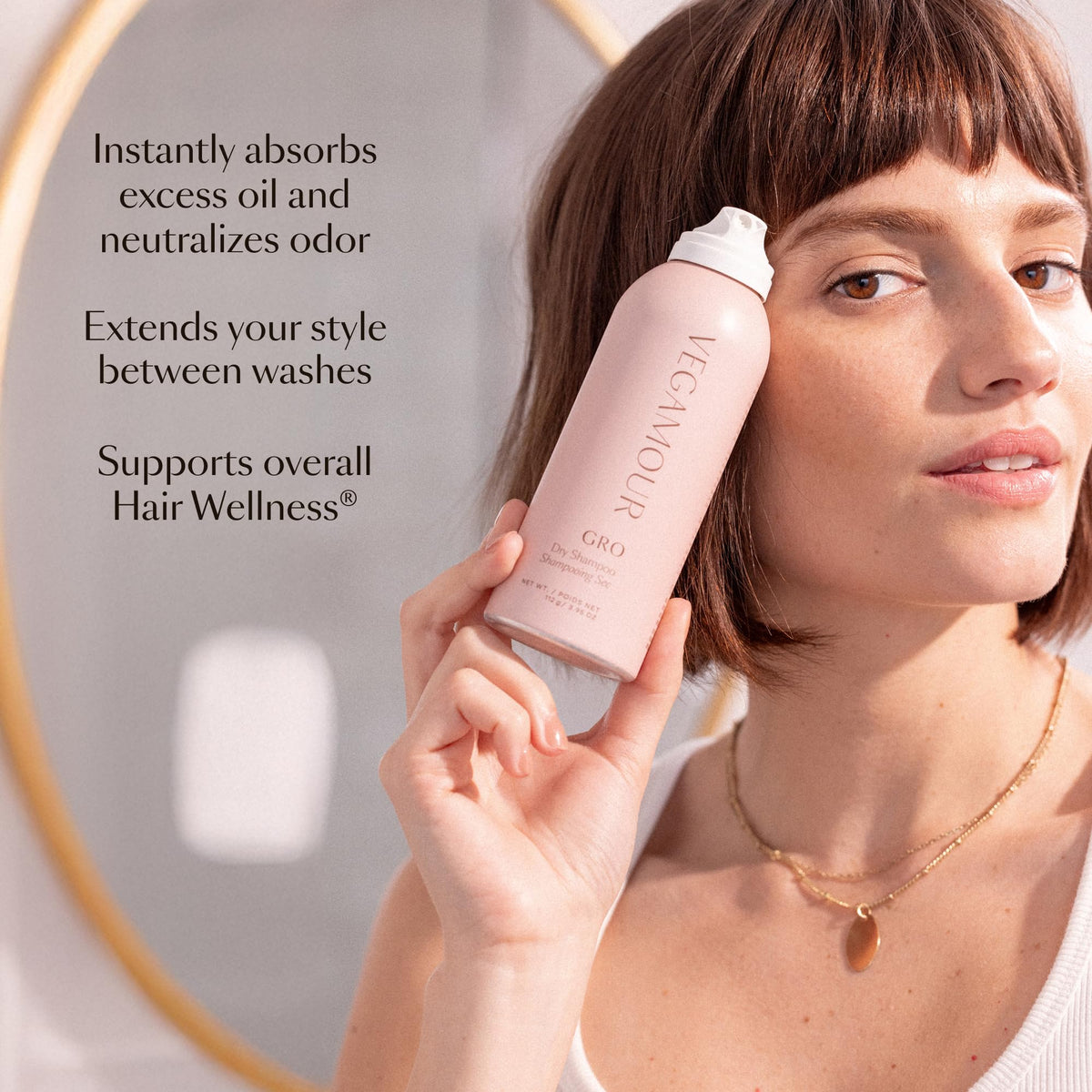 Packaging du shampooing sec VEGAMOUR
