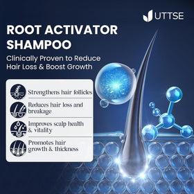 Packaging du shampooing Uttse sur table