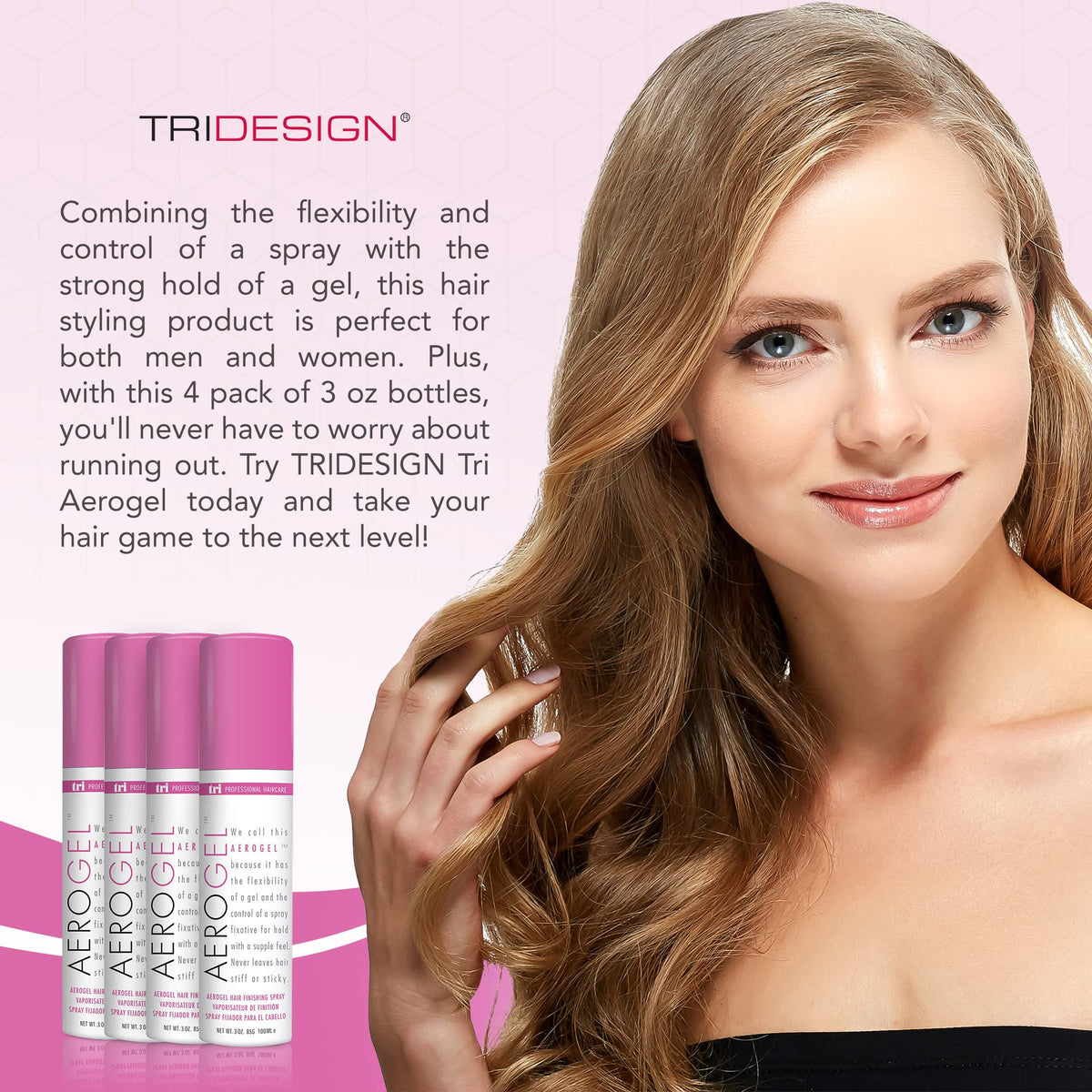 Packaging du TRIDESIGN Aerogel Spray Fixatif 3 oz