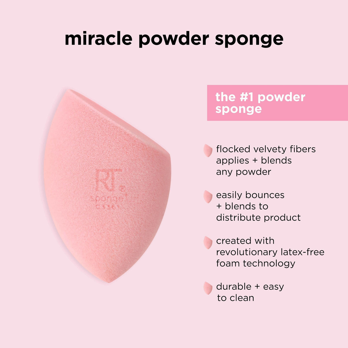 Packaging du Trio d'éponges Real Techniques