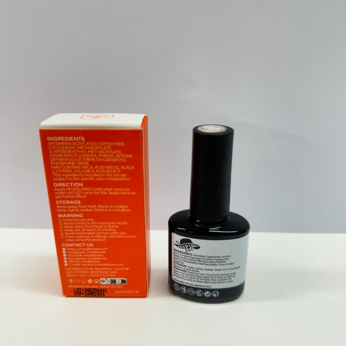Packaging du vernis à ongles gel Cat Eye modelones