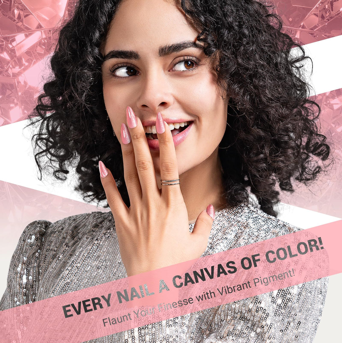 Packaging du vernis gel pailleté rose MelodySusie