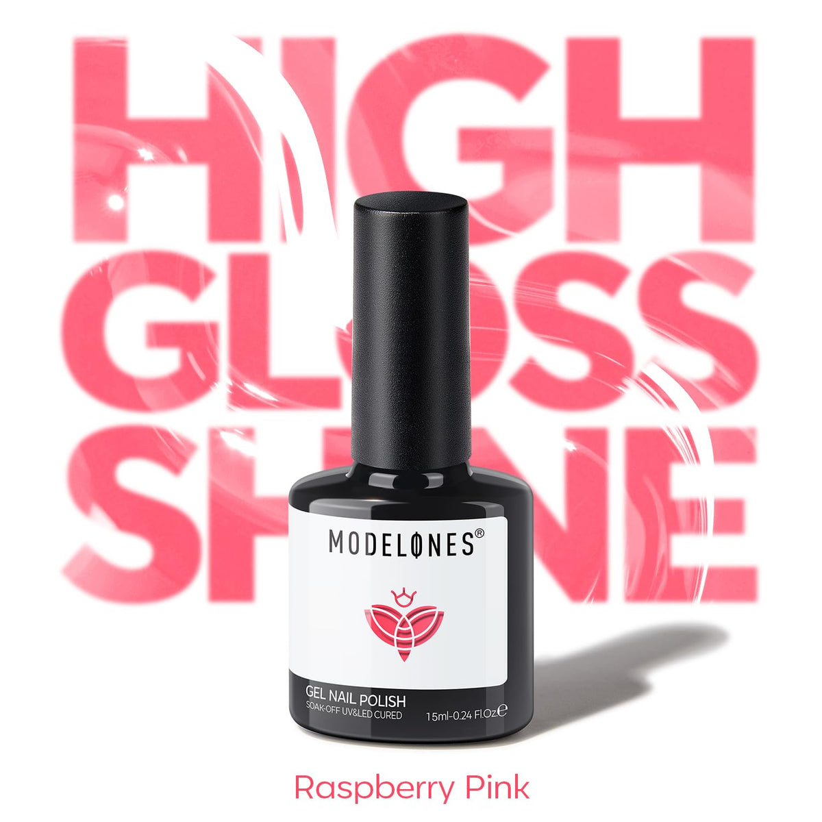 packaging du vernis gel rose framboise modelones