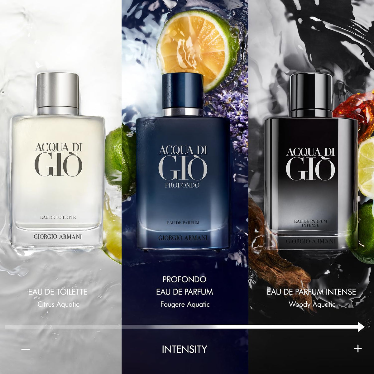 Packaging élégant du set Acqua di Giò d'Armani