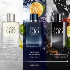 Packaging élégant du set Acqua di Giò d'Armani