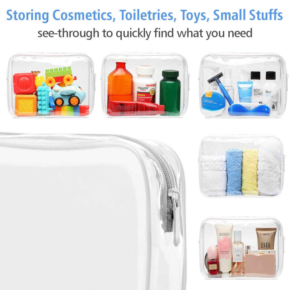 PACKISM trousse de maquillage en PVC transparent