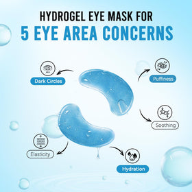 Packs de patches AILEORY pour les yeux avec ingrédients visibles