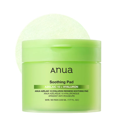 Pads tonifiants ANUA à l'Acide Azélaïque 10% en vue de face
