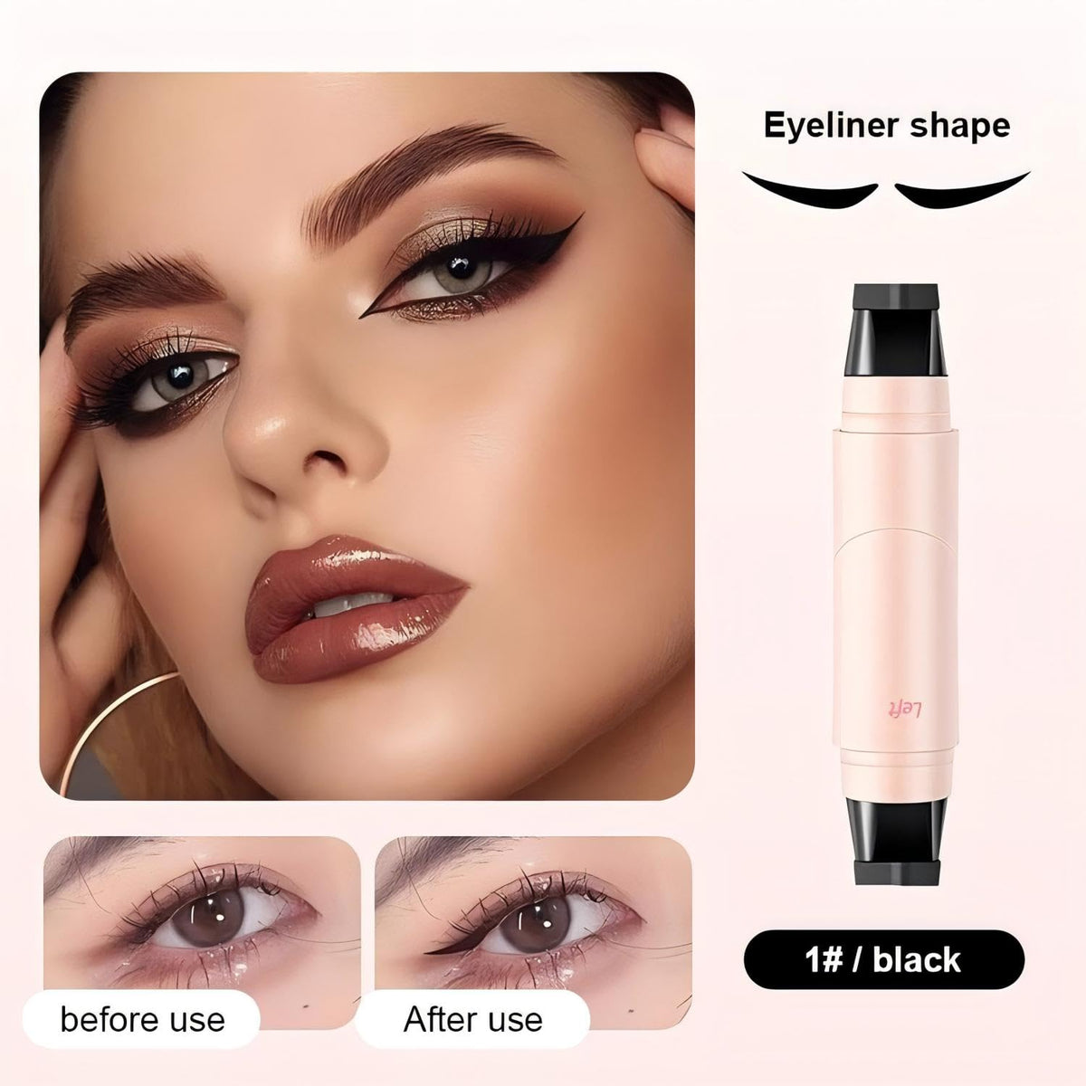PAGE VINE Eyeliner Stamp Pen avec tampon pour aile