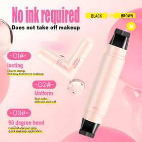 PAGE VINE Eyeliner Stamp Pen sur un fond de maquillage