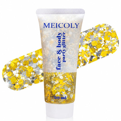 Paillettes corporelles MEICOLY 50ml en bouteille vue de face